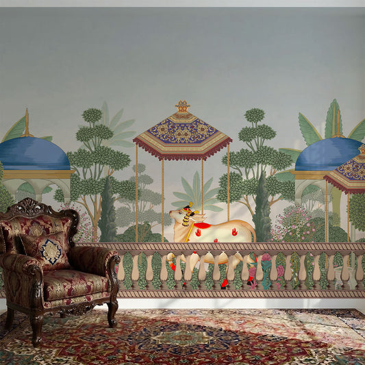 The Royal Sarovar – Regal Lotus Lake Wallpaper