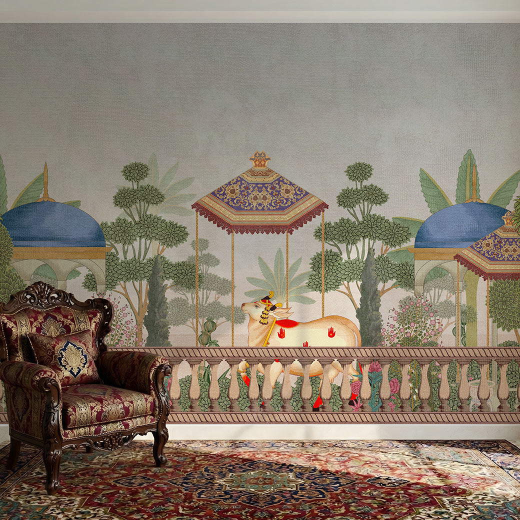 The Royal Sarovar – Regal Lotus Lake Wallpaper