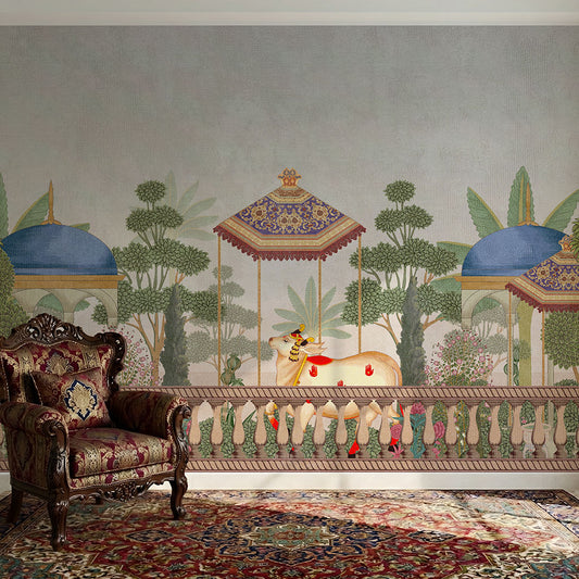 The Royal Sarovar – Regal Lotus Lake Wallpaper