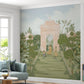 Lush botanical palace garden Indian wallpaper
