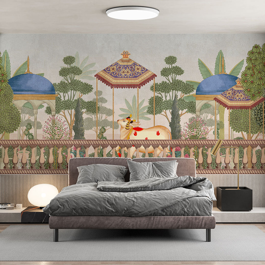 The Royal Sarovar – Regal Lotus Lake Wallpaper