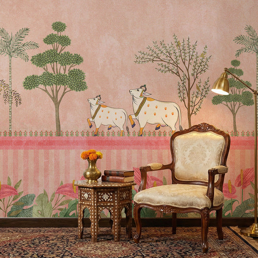 Shubh Gau Vatika – Pichwai Indian Wall Design