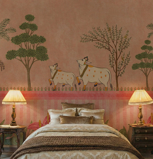 Shubh Gau Vatika – Pichwai Indian Wall Design