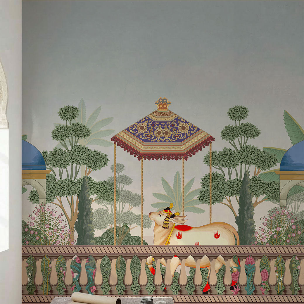 The Royal Sarovar – Regal Lotus Lake Wallpaper