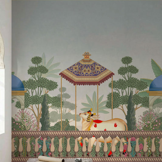 The Royal Sarovar – Regal Lotus Lake Wallpaper