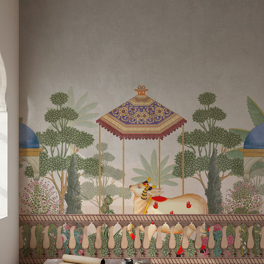 The Royal Sarovar – Regal Lotus Lake Wallpaper