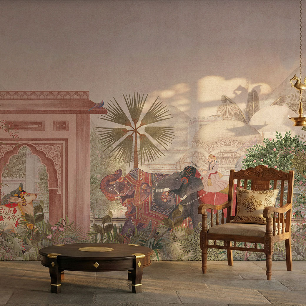 The Maharaja’s Elephant – Royal Indian Mural Wallpaper