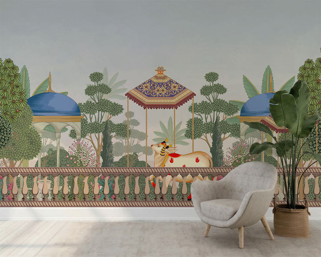 The Royal Sarovar – Regal Lotus Lake Wallpaper