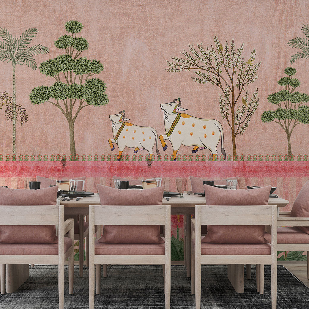 Shubh Gau Vatika – Pichwai Indian Wall Design