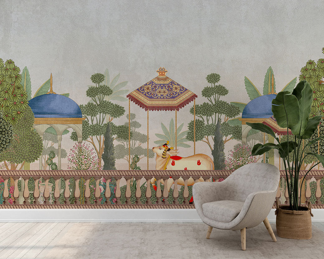 The Royal Sarovar – Regal Lotus Lake Wallpaper