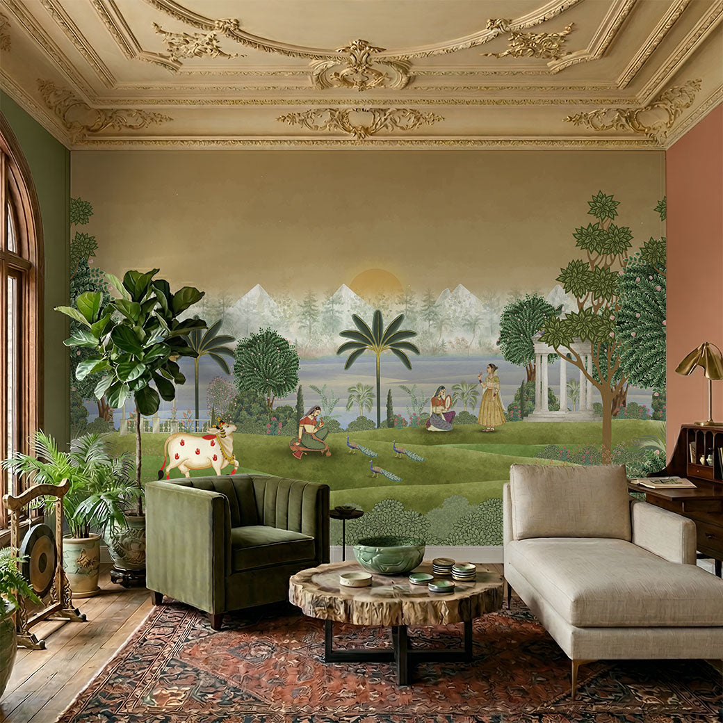 Haveli Layers – Vintage India Wallpaper