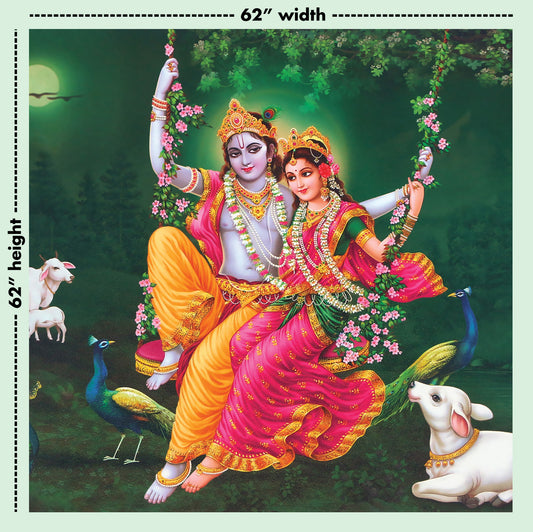 Lord Radha Krishna Custom size wallpaper