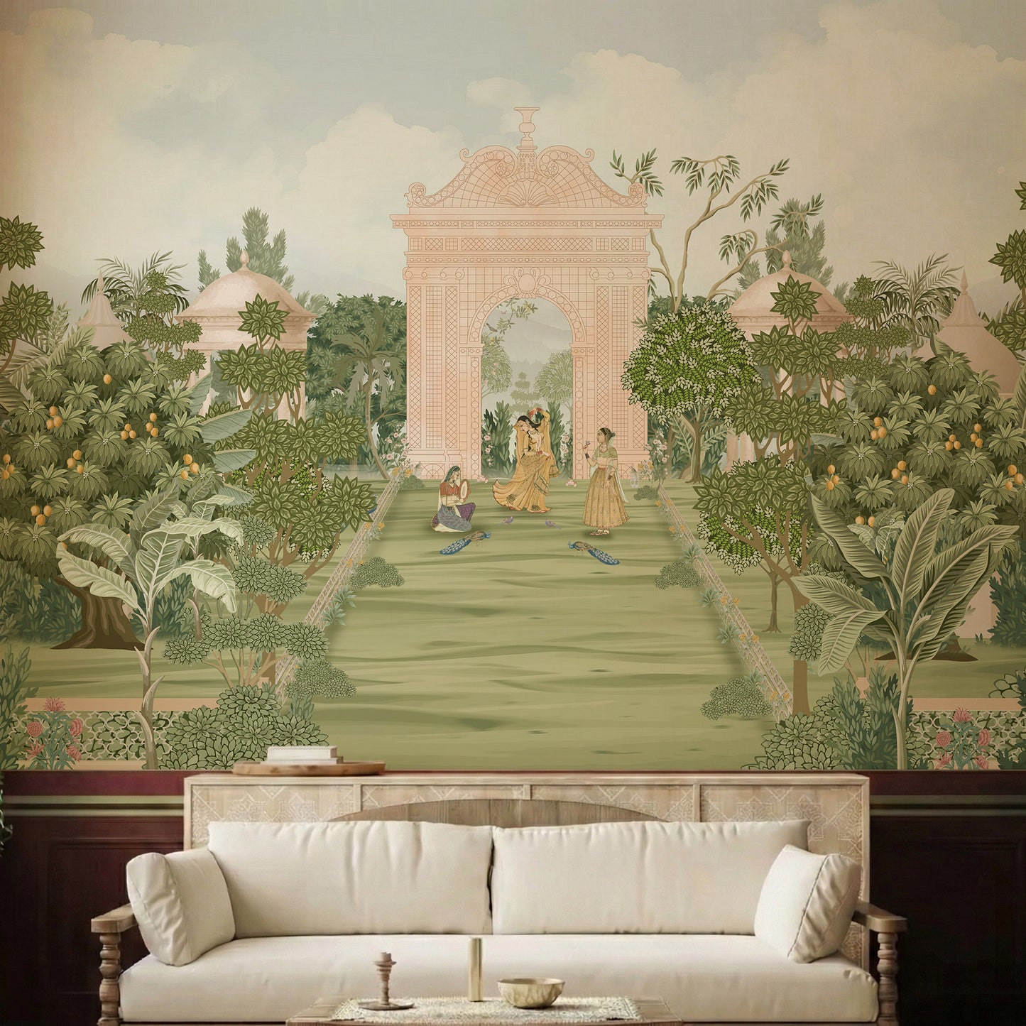 Living room wallpaper, Large wall mural, Indian wallpaper for wall in India