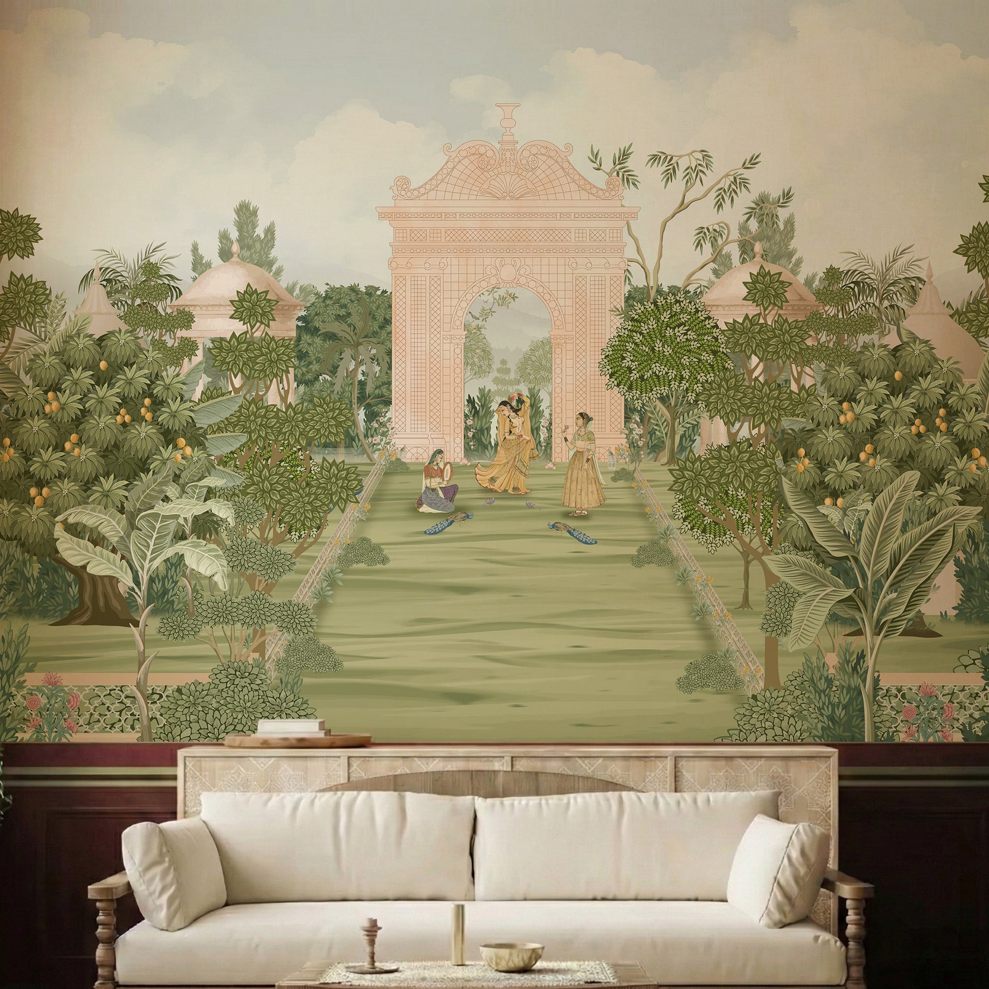 Living room wallpaper, Large wall mural, Indian wallpaper for wall in India