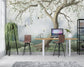 White floral tree and cranes wallpaper - view 2
