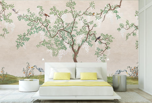 Large Tree Wallpaper Murals, Large Tree Wallpaper for Walls, A Big Tree for Living Room Wall Design