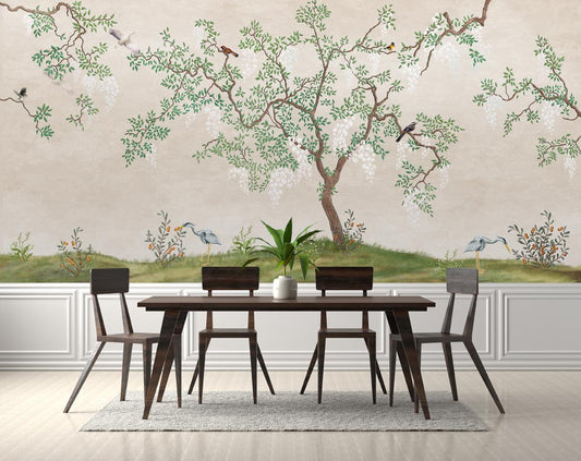 Large Tree Wallpaper Murals, Large Tree Wallpaper for Walls, A Big Tree for Living Room Wall Design