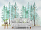 Watercolour pine tree wallpaper