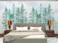 Watercolour pine tree wallpaper - view 3