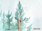 Watercolour pine tree wallpaper - view 7