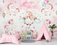 Unicorn kids room wallpaper