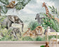 Jungle Safari Wallpaper For Walls, Jungle Animal Wallpaper, Forest Animal Wallpaper For Living Room