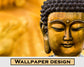 Golden Buddha 3D Wallpaper