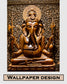 Ganesha wood design 3D wallpaper - view 6