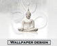 White Buddha wallpaper for living room - view 8