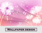 Pink Flowers And Beautiful Butterfly Wallpaper