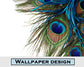 Green blue peacock feather wallpaper - view 9