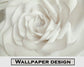 3D White And Pink Rose Wallpaper For Bed Room