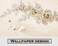 European 3D diamond jewelry floral wallpaper - view 5