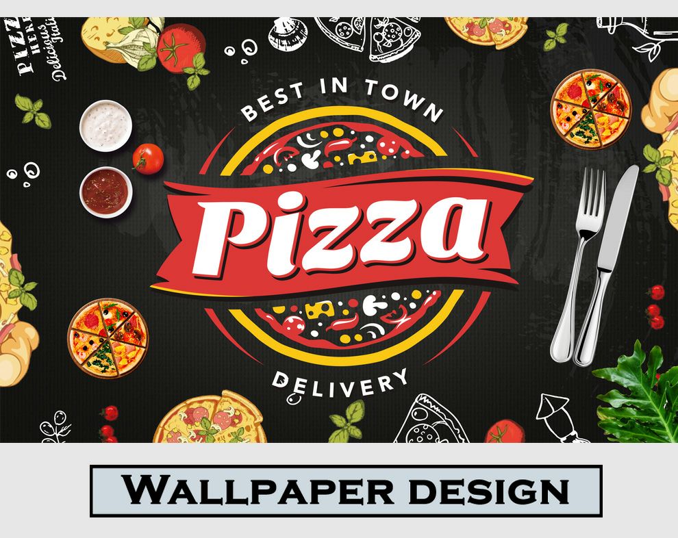 Pizza Shop Blackboard Photo Cafe Restaurant Background Wallpaper