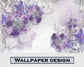 Purple floral diamond wallpaper - view 5