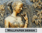 Pretty women sculpture 3D wall mural - view 4