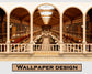 3D Big Library Mural Wallpaper For Walls