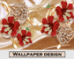Luxury 3D jewelry floral wallpaper - view 5