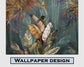 Big banana leaf watercolour wallpaper - view 4
