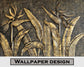 3D gold leaf wallpaper for living and dining room - view 5