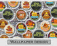 Wine Bottle Cap Hook Cafe And Restaurant Wallpaper