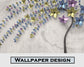 3D metal flower TV wall wallpaper - view 8