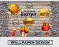 Fast food icons wood texture cafe wallpaper - view 6