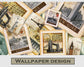 Retro newspaper restaurant wallpaper - view 6