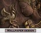 Brown and golden 3D wall mural - view 4