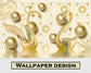 Golden Swan Mural Wallpaper