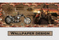Retro motorcycle wallpaper for restaurant wall - view 6
