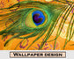 Golden peacock feather wallpaper - view 7