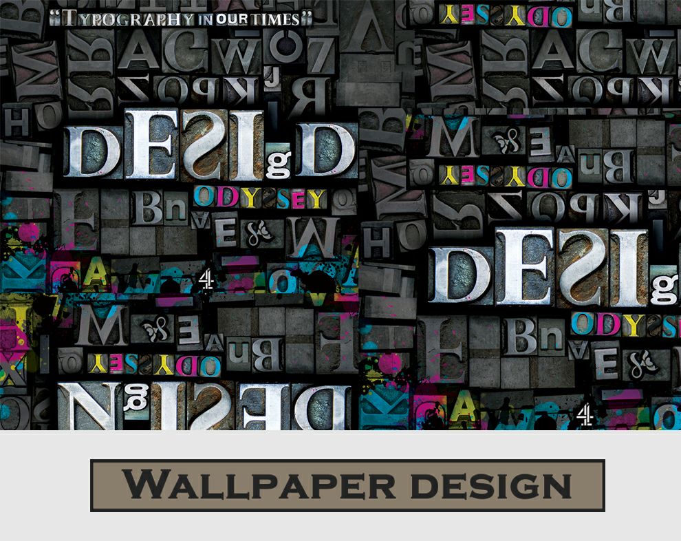 3D Alphabets Design Pattern Wallpaper