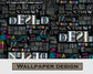 3D alphabets pattern wallpaper - view 6